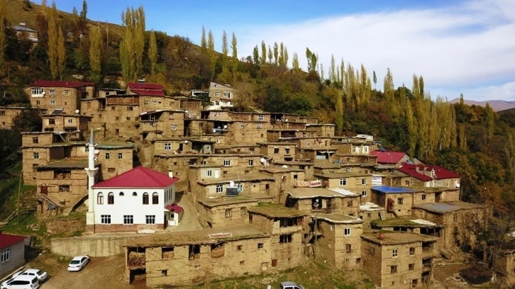 Bitlis in taş evlerinde sonbahar güzelliği