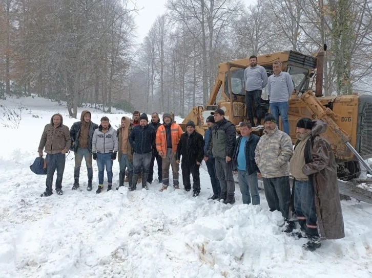 Kış bastırdı, Karda mahsur kalan 6 orman işçisi kurtarıldı