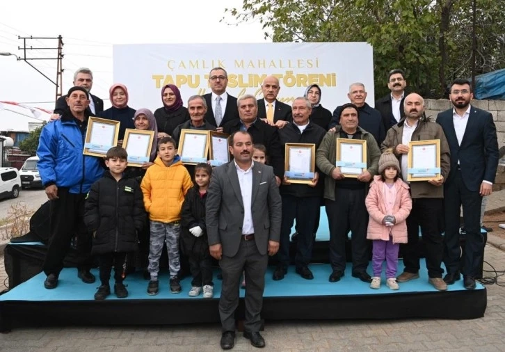 Kahramanmaraş çamlık mahallesinin 40 yıllık tapu sorunu çözüldü