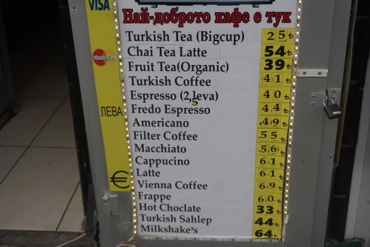 1 Ocak'tan itibaren Kafe ve Lokantalarda fiyatlar artık giriş kapılarında zorunlu oldu