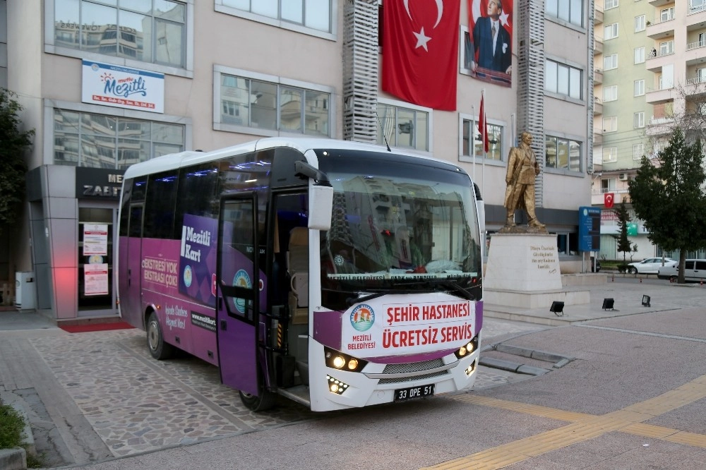 Mezitli Belediyesinden Şehir Hastanesine Ücretsiz Servis