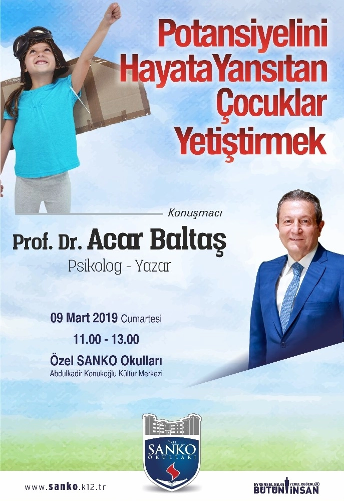 Prof. Dr. Acar Baltaş Sanko Okullarında Söyleşi Yapacak