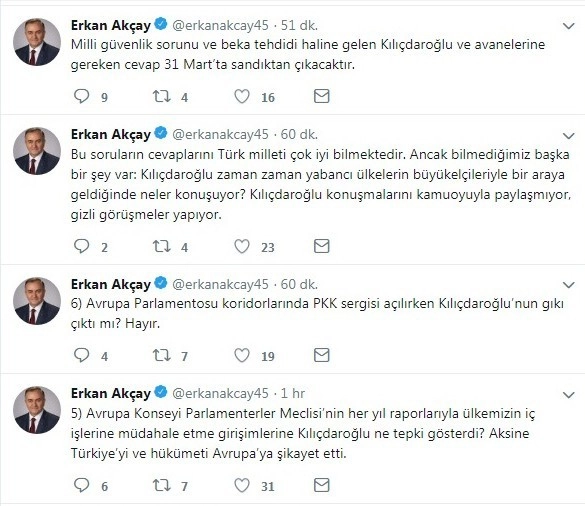 Mhpli Akçaydan Sosyal Medya Üzerinden Kılıçdaroğluna Eleştiri