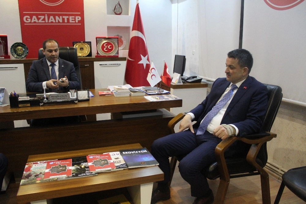 Bakan Pakdemirli Mhp Gaziantep İl Başkanlığını Ziyaret Etti