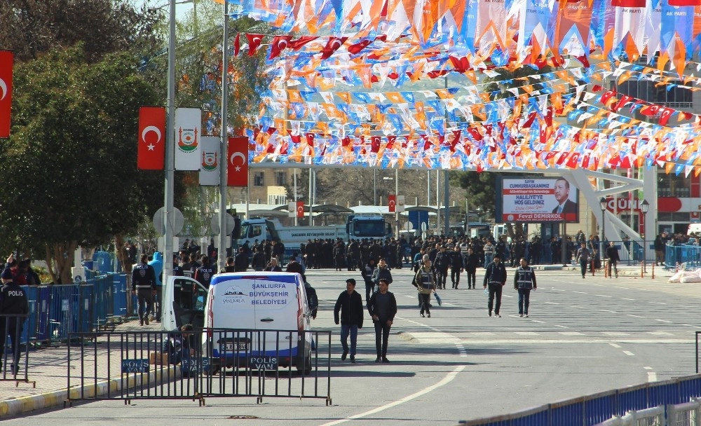 Cumhurbaşkanı Erdoğanın Katılacağı Miting Öncesi Yoğun Güvenlik Önlemi