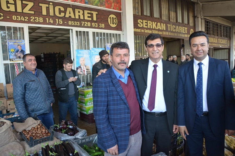 Şahinbey Belediye Başkan Adayı Abdulhadi Bay esnaf ziyaretinde