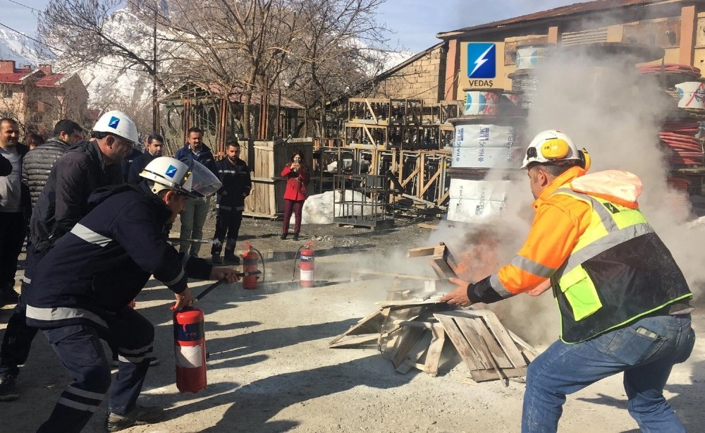 Vedaştan Yangın Tatbikatı