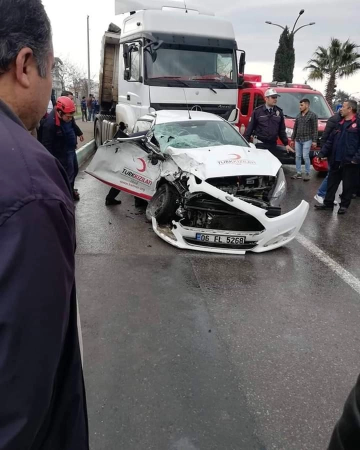 Kahramanmaraşta Trafik Kazası: 2 Yaralı