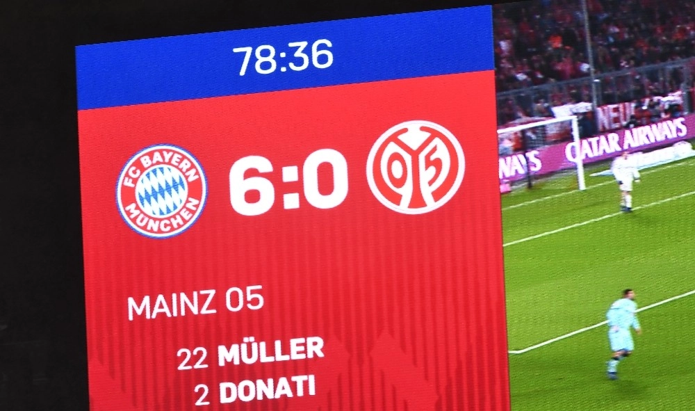 Bayern Münihten Mainza Yarım Düzine Gol