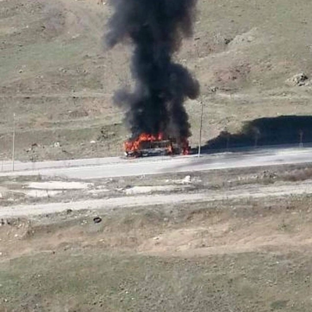 Başkentte Otobüs Yangını