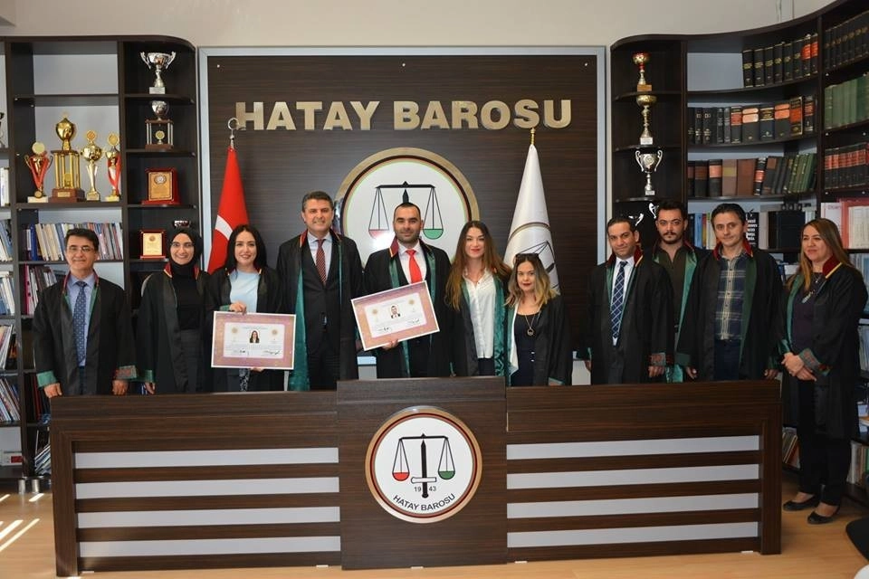 Hatay Barosuna 2 Yeni Avukat Daha Katıldı