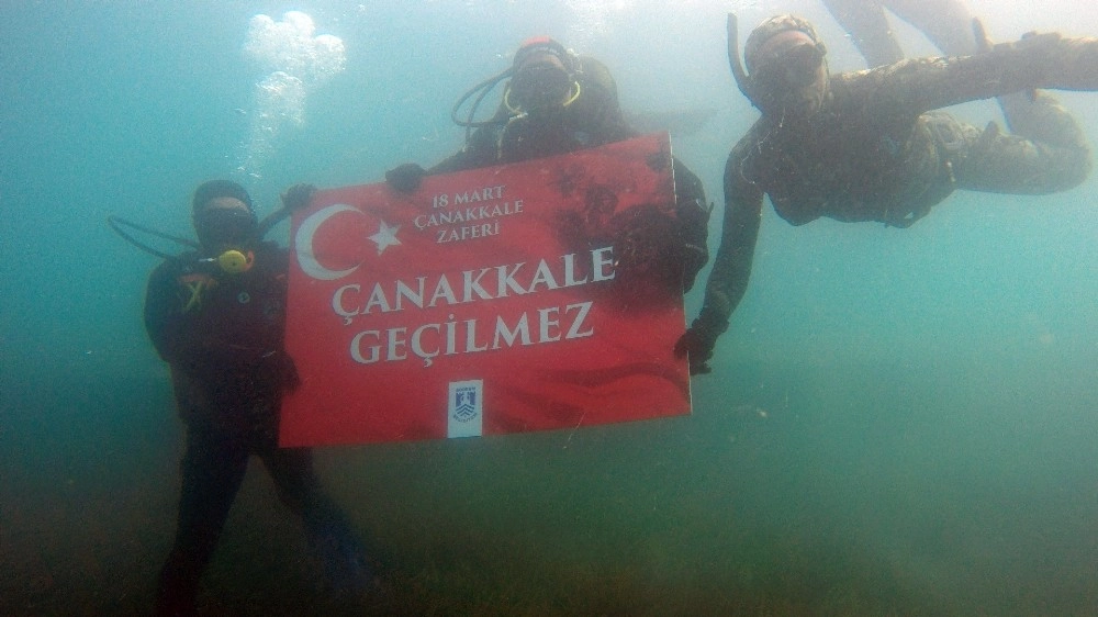 Dalgıçlar ‘Çanakkale Geçilmez Dedi