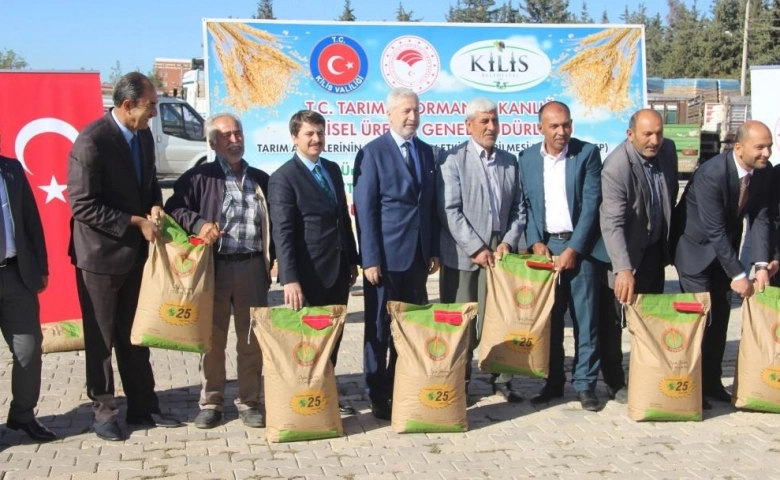 Kilis’te çiftçiye 850 ton tohumluk buğday dağıtıldı