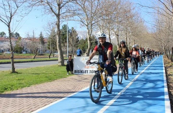 Yeni Bisiklet Yolu Rektör Kızılayın Katılımıyla Test Edildi