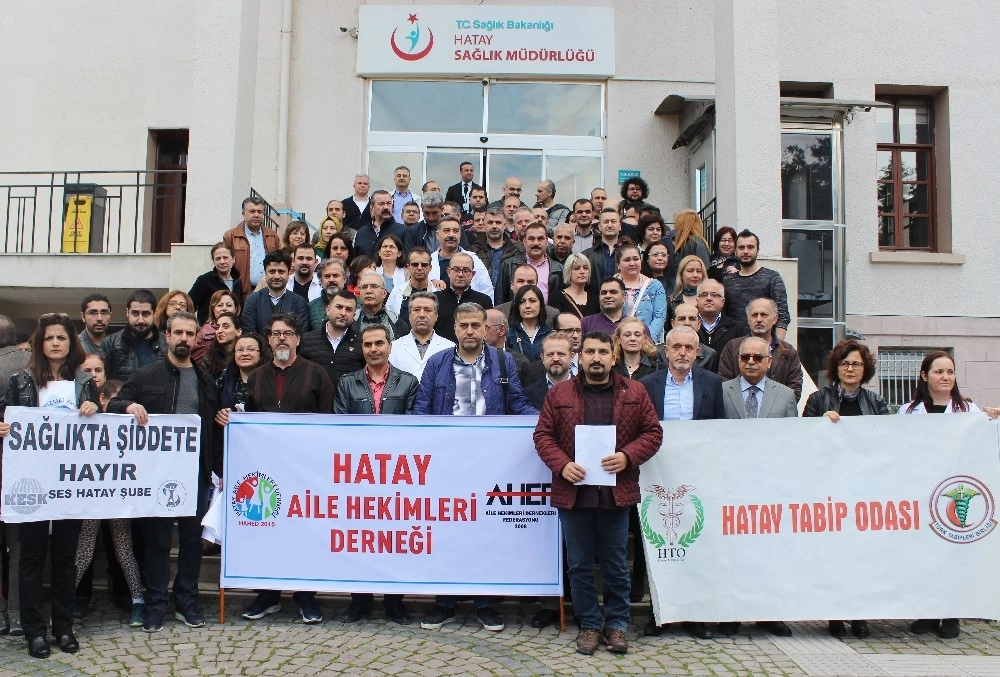 Hatayda "sağlıkta Şiddet" Protestosu