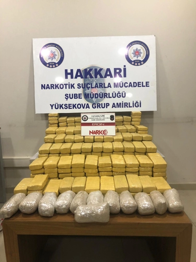 Yüksekovada 125 Kilo Eroin Ele Geçirildi