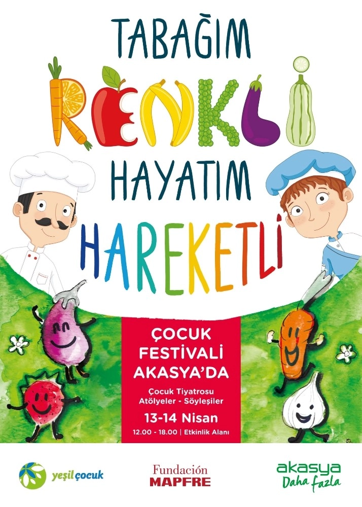 Tabağım Renkli Hayatım Hareketli Çocuk Festivali 13 Nisanda Başlıyor