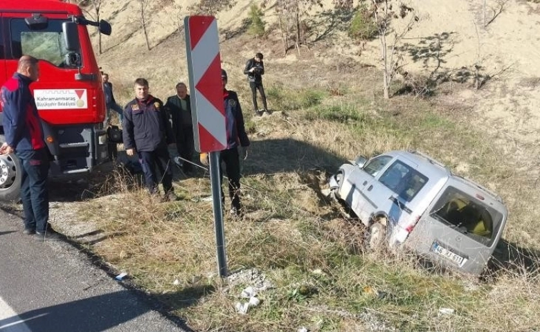 Kahramanmaraş’ta araç şarampole düştü: 5 yaralı