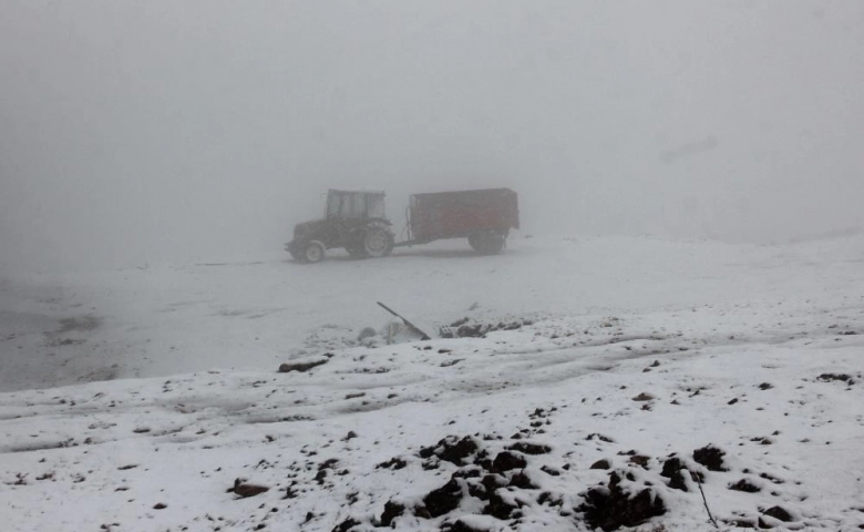 Adıyaman'da  kar sevinci