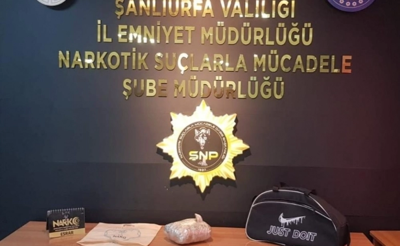 Şanlıurfa'da bir Yolcu otobüsünde uyuşturucu ele geçirildi