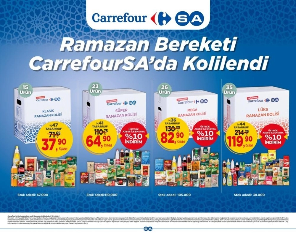 Ramazanda Dört Farklı Koli Seçeneği