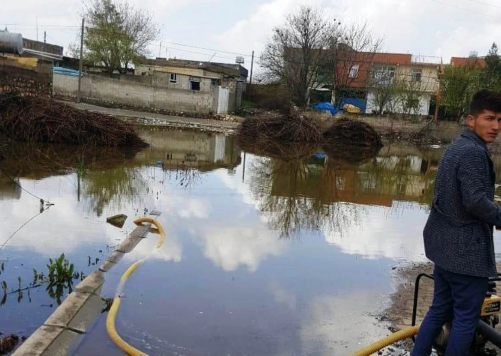 Şanlıurfada Kırsal Mahalle Sel Sularına Teslim Oldu