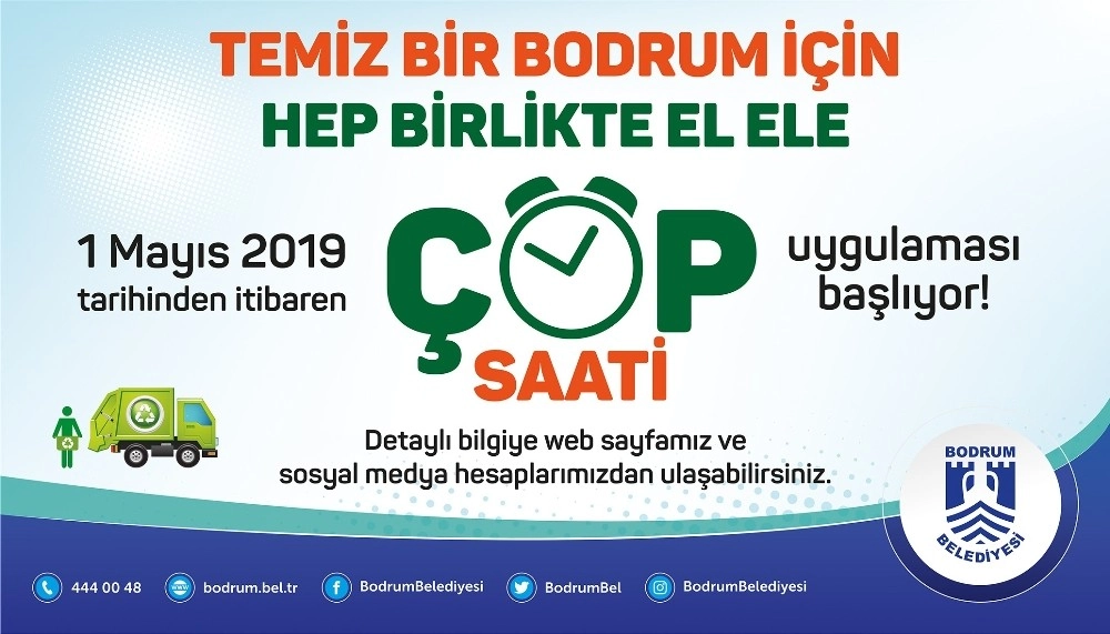 Bodrumda Çöp Saati Uygulaması Başlıyor