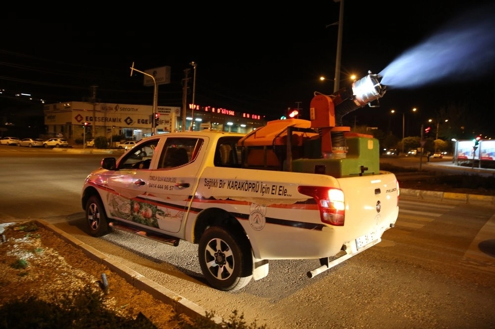 Karaköprüde Gece İlaçlaması Aralıksız Sürüyor