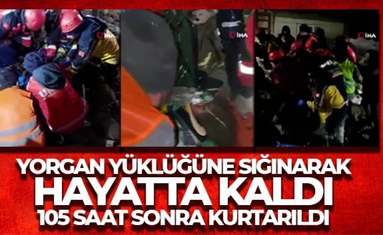 Nurhak'ta bir kadın 105 saat sonra kurtarıldı