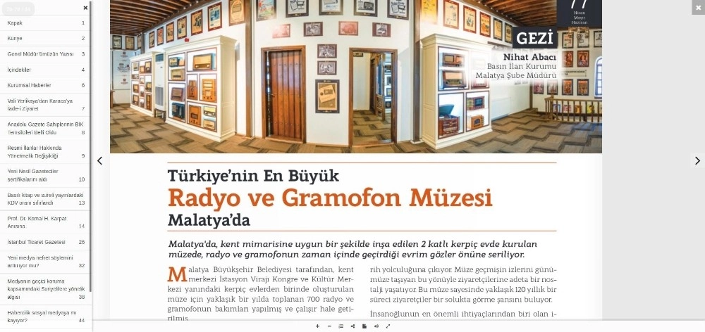 Türkiyenin En Büyük Radyo Ve Gramofon Müzesi  Bik Dergisinde