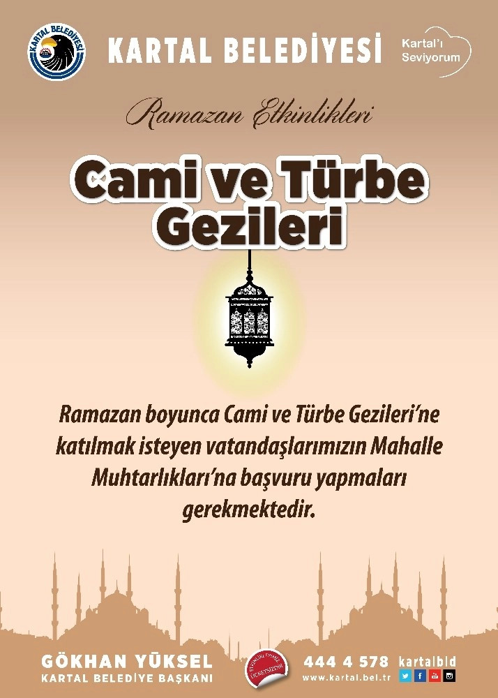 Kartal Belediyesinden Cami Ve Türbelere Ramazan Ziyareti