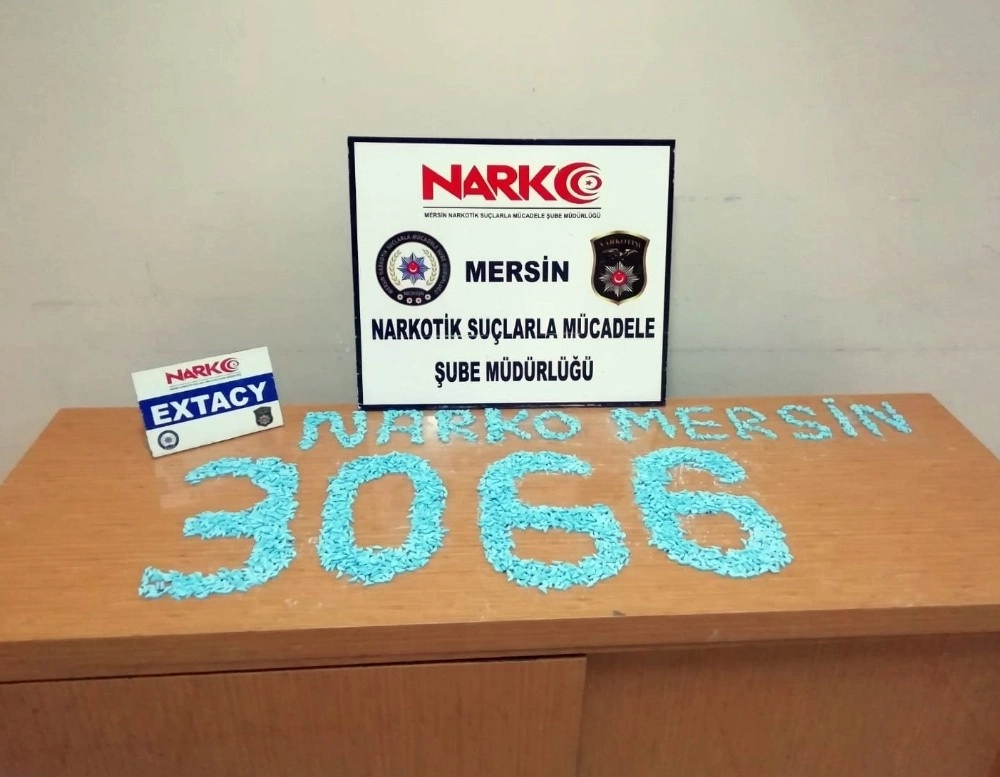 Mersinde 3 Bin 66 Adet Uyuşturucu Hap Ele Geçirildi