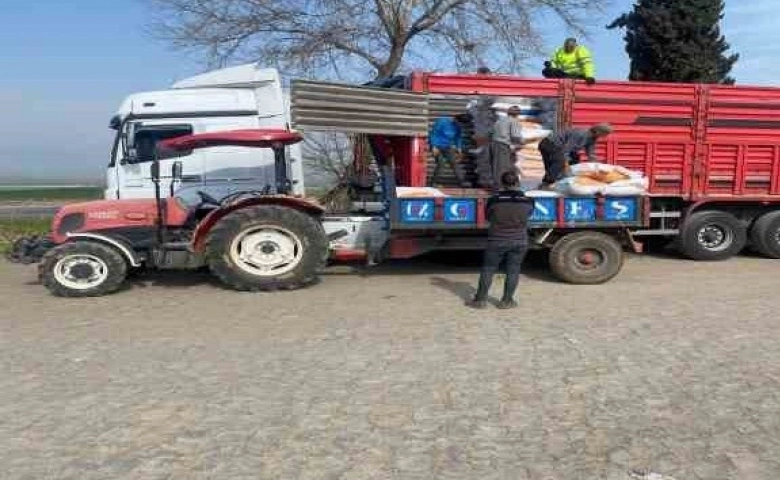 Gaziantep'te depremden etkilenen hayvan üreticilerine destek