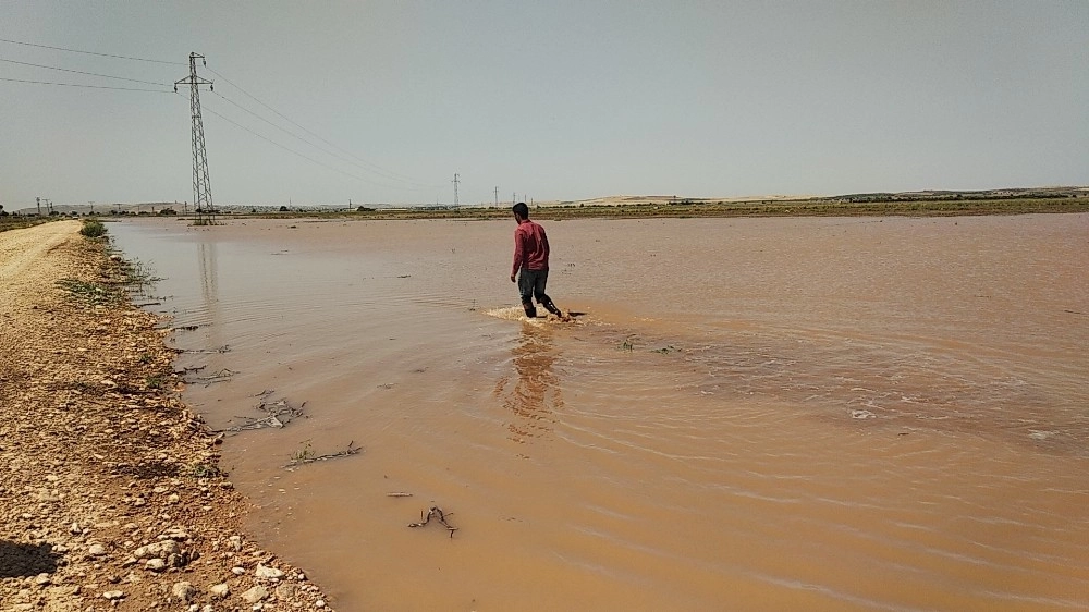 Dsiye Ait Sulama Borusu Patladı Ekili Araziler Su Altında Kaldı