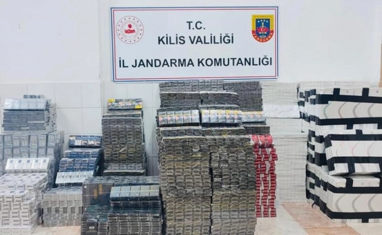 Kilis’te 15 bin 850 paket kaçak sigara ele geçirildi