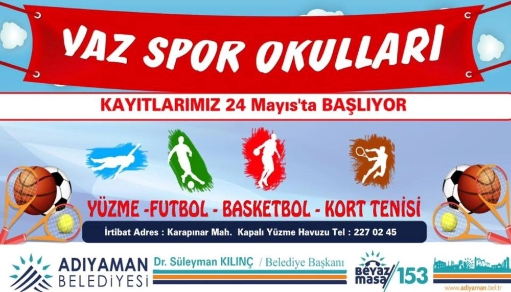 Adıyaman Belediyesi Yaz Spor Okullarına Kayıtlar Başladı