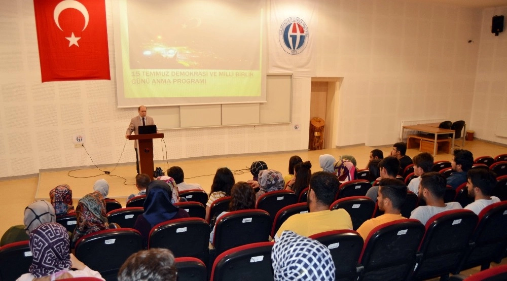 İslahiye İibfde “15 Temmuz Milli Birlik Günü Anma Günü” Etkinliği