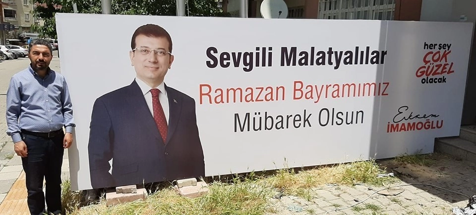 Malatyada Ekrem İmamoğlu İçin Afiş