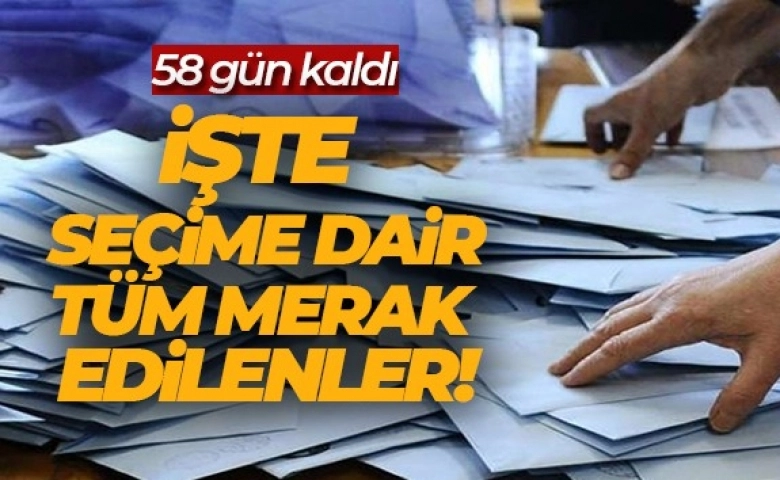 Türkiye’de kritik Seçime 58 gün kaldı, işte merak edilenler