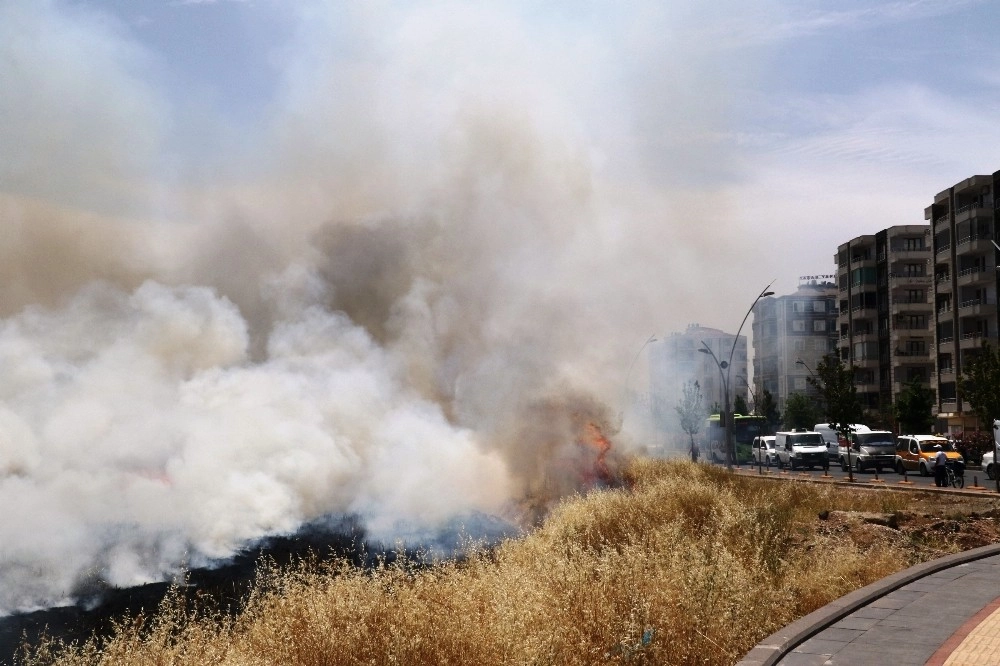 Diyarbakırda Anız Yangınları Hayatı Felç Etti