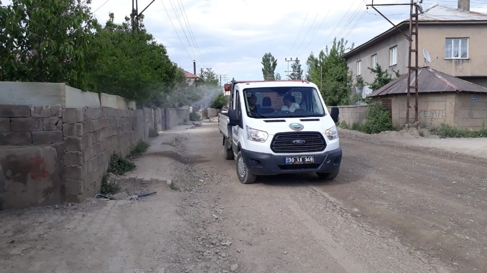 Yüksekova Belediyesinden İlaçlama Çalışması