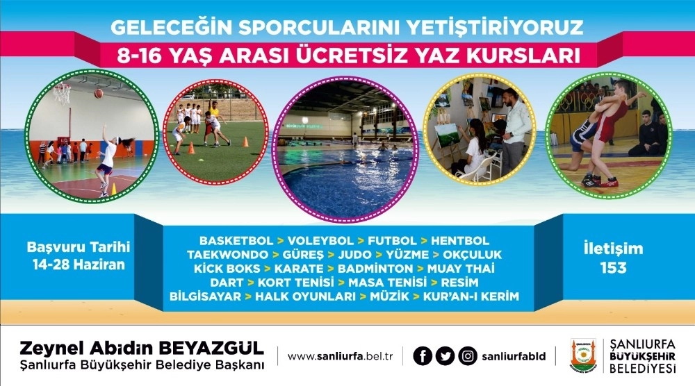 Büyükşehirden Gençlere Yönelik 21 Branşta Ücretsiz Yaz Kursu