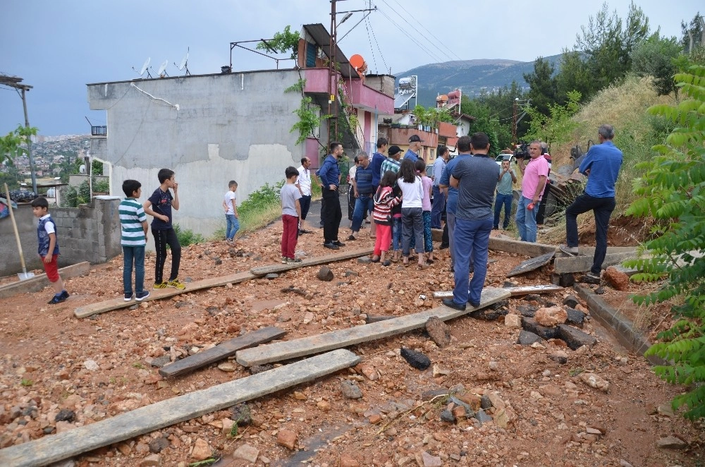 Kahramanmaraşta Su Deposu Taştı, Evleri Su Bastı