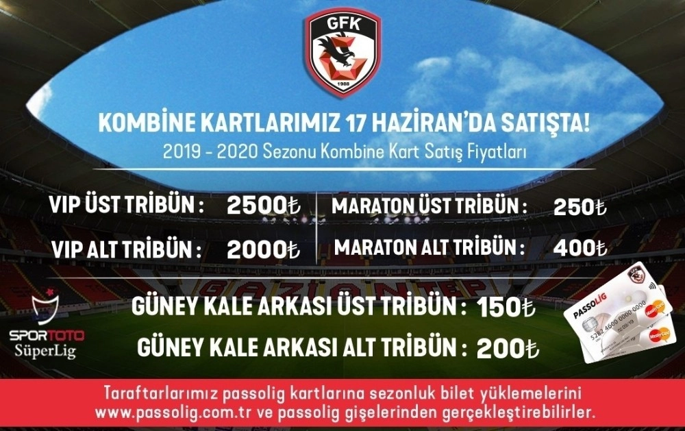 Gazişehir Gaziantepte Kombine Satışları Başladı