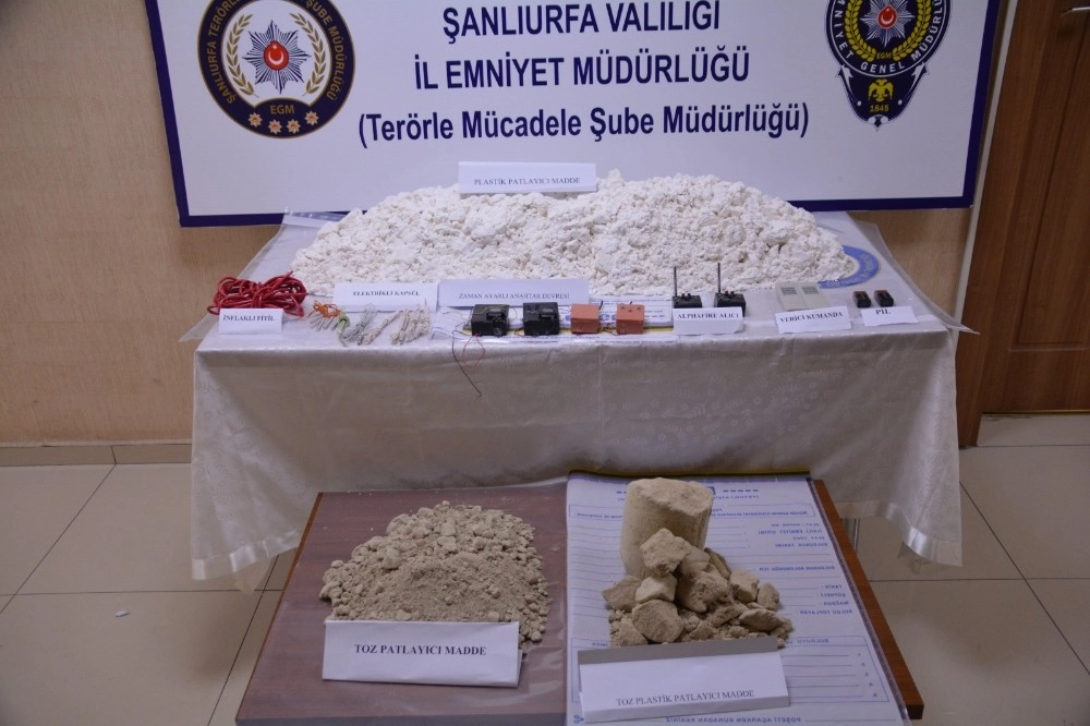 Şanlıurfada 44 Kilo Patlayıcı Ve Çok Sayıda Mühimmat Ele Geçirildi