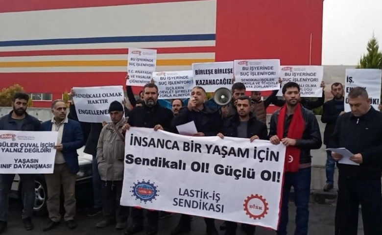 Güler sentetik çuval da sendika hakkına pranga