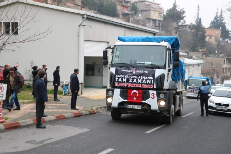 Kahramanmaraş Onikişbat Belediyesinden depremzedelere yardım