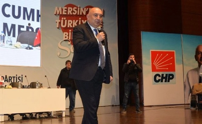 MERSİN CHP'DE ADİL AKTAY  BAŞKAN SEÇİLDİ