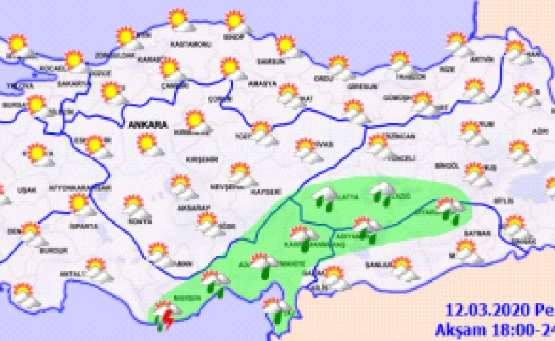 Meteorolojide yurtta hava tahmini