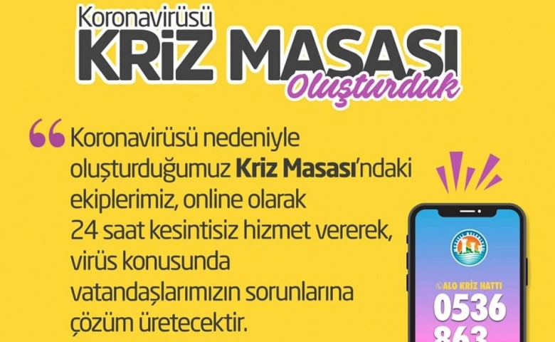 Mezitli Belediyesi kriz masası oluşturdu